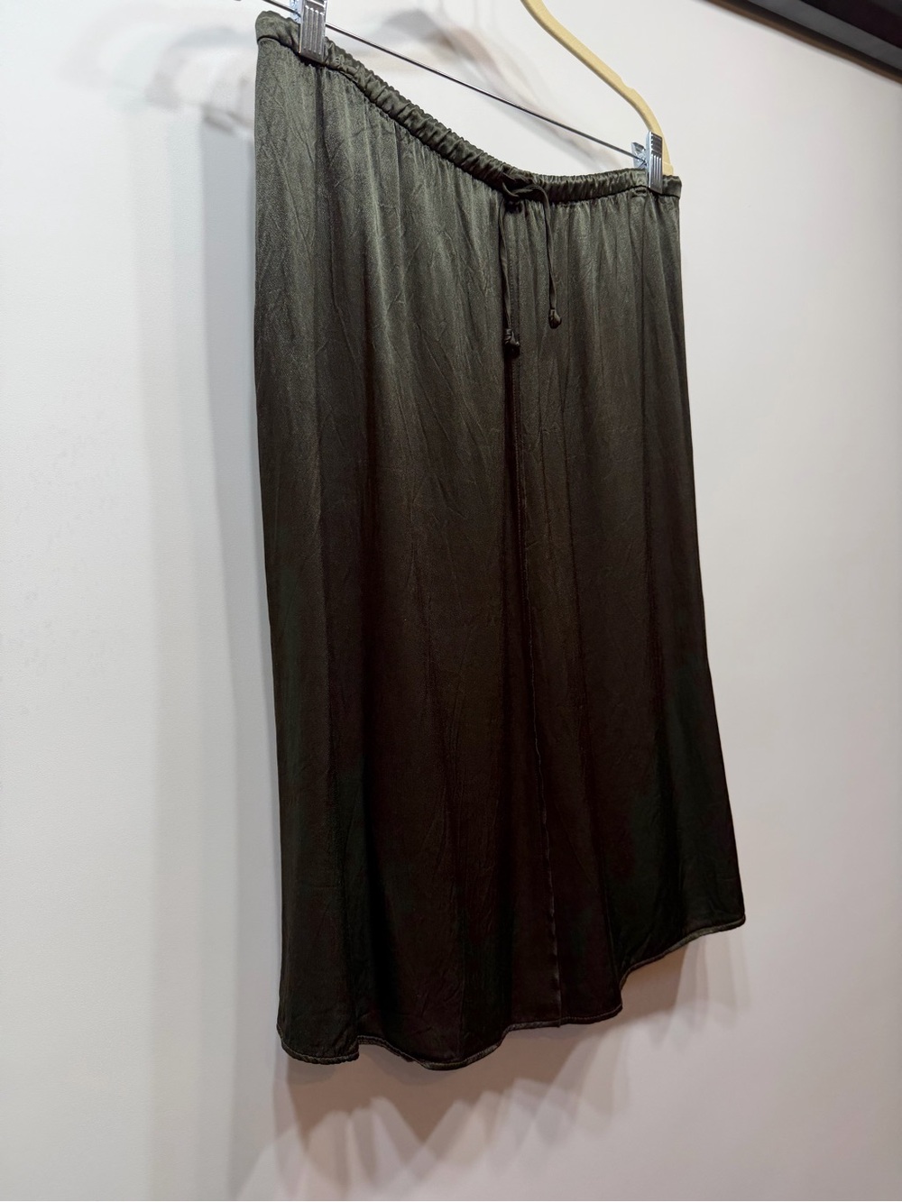 Zara Olive Green Midi Skirt XL - Picture 4 of 10